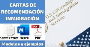 Cartas de recomendacion inmigracion modelos y ejemplos
