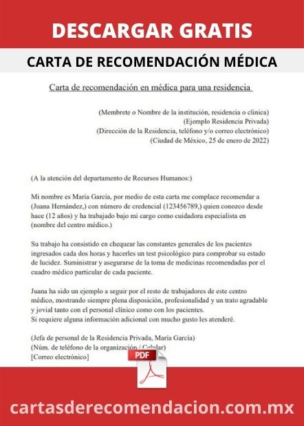 DESCARGAR CARTA DE RECOMENDACION MEDICA PDF